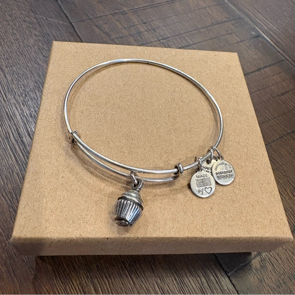 Alex and Ani Cupcake Charm Expandable Bracelet